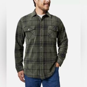 Freedom Foundry Men's Flannel Shirt Plaid Lightweight Green Size Large